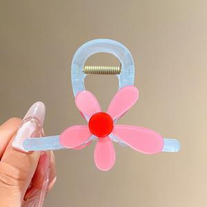 กิ๊บติดผมรูปดอกทานตะวันขนาดกลาง 7.5 ซม. สีสันตัดกัน สำหรับมัดผมครึ่งหัว เครื่องประดับผมสำหรับเด็กผู้หญิง - Product Image 5