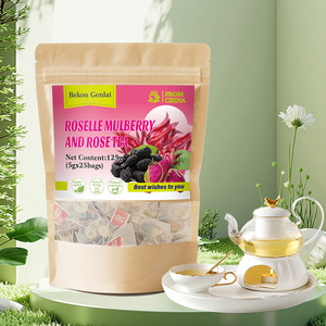 Té <span class=keywords><strong>de</strong></span> Roselle, Morera y Rosa, Té Nutritivo Diario para Mujeres, Mezcla Floral-Frutal Natural con Antioxidantes, Té en Bolsitas - Product Image 2