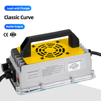 Chargeur de batterie au plomb pour chariots élévateurs électriques industriels et transpalettes avec courbe de charge multi-étapes