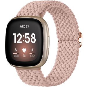 Correa deportiva de tela directa de fábrica para <span class=keywords><strong>Versa</strong></span> para <span class=keywords><strong>Fitbit</strong></span> Sense/<span class=keywords><strong>Fitbit</strong></span> <span class=keywords><strong>Versa</strong></span> 3/ <span class=keywords><strong>Versa</strong></span> 4/ Sense <span class=keywords><strong>2</strong></span> pulsera de nailon trenzado elástico - Product Image 1