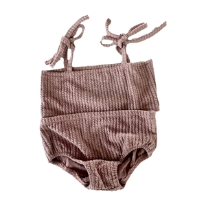 Comodo Completo Estivo in Cotone a 2 Pezzi Senza Maniche per Bambina, Abbigliamento per Neonati 4T, Canotta a Costine <span class=keywords><strong>con</strong></span> Arricciatura, Tinta Unita Casual - Product Image 6