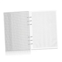 Séparateurs de classeur A5 en acrylique, inserts pour agenda, 6 onglets, index transparent en acrylique