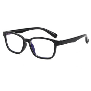 Lunettes anti-lumière bleue unisexes, monture en silicone, verres en PC, lunettes de lecture pour enfants, couleur jaune bleu - Product Image 4