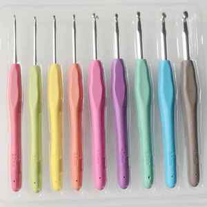 Kit de crochet en métal avec aiguilles à tricoter en TPR multicolores Z783, modèle de crochet en métal, outil de bricolage - Product Image 4