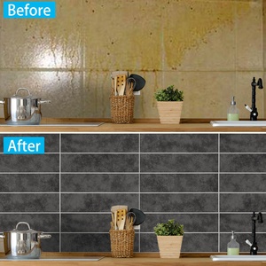 Vỏ đen và dính gạch <span class=keywords><strong>backsplash</strong></span> tự dính tàu điện ngầm bóng cho tường giọng RV phòng khách dính trên <span class=keywords><strong>backsplash</strong></span> cho nhà bếp - Product Image 6