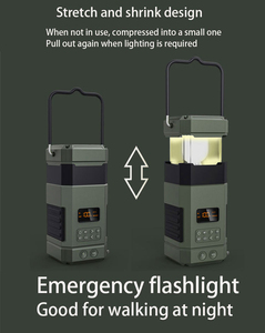 Gadgets Đèn Cắm Trại Chuyên Nghiệp 2022 Đèn Pin Loa Năng Lượng Mặt Trời Radio Fm Am Dab Sạc Được Đèn Pin Loa Nhạc Không Dây 40W - Product Image 2