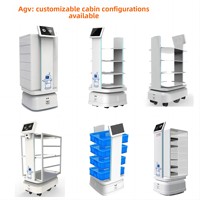 Robot de livraison AGV à étagères personnalisées, capacité de 300 kg, navigation intelligente, véhicule industriel automatisé sans pilote, intérieur