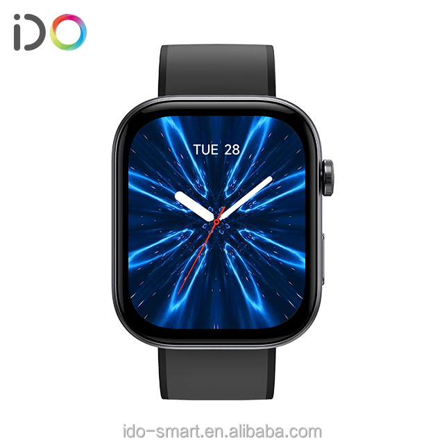 2024 High Quality Fashion Smart Watch IOS Android Activity Tracker Sleep Tracker Call Reminder AI Voice Assistant Square