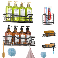 Corncer Shelf Panier de Douche en Acier Inoxydable, Organisateur de Salle de Bain, Étagère de Rangement pour Brosse à Dents Électrique