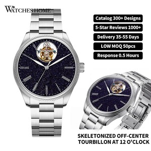 นาฬิกาตูร์บิญอง OEM แบบกำหนดเอง รุ่น 12 นาฬิกา OEM ตัวเรือนสแตนเลสสตีล 316L หน้าปัดอะเวนเจอรีน กระจกแซฟไฟร์ นาฬิกาข้อมือจักรกล รุ่น GM0053 - Product Image 1