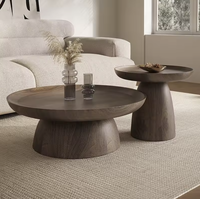 Table basse design en bois massif de chêne, bouleau et noyer, style italien, table à thé pour salon