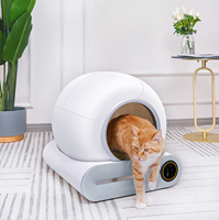 Bac à litière sphérique automatique autonettoyant pour chat, contrôle intelligent, isolation des odeurs, grand espace, toilette pour chat à lavage automatique