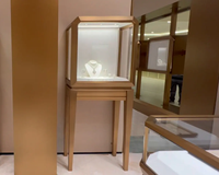 Vitrine d'exposition de bijoux en verre trempé avec éclairage LED, design de comptoir de magasin de détail, vente en gros d'usine