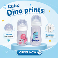 Nouveau produit en gros : Biberon à large ouverture avec paille, en PP et silicone, sans BPA, écologique, sans danger pour les aliments, pour bébés de 0 à 12 mois