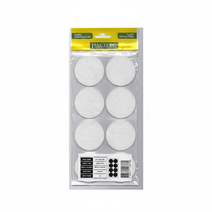 White 55mm Self Adhesive Nonwoven Felt Round Furniture Feet <b>Pads</b> for Protecting Floors - Product Image 2
