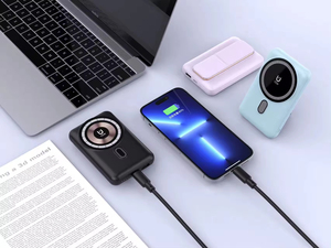 Banco de Energía Móvil UNCEIN con Carga Rápida PD de 10000 mAh con Soporte, Blanco/Negro/Azul Cielo/Morado, Personalización Disponible - Product Image 6