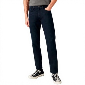 Jeans en denim vintage personnalisés, coupe mi-haute, délavage foncé, avec motif dessiné à la main - Product Image 3