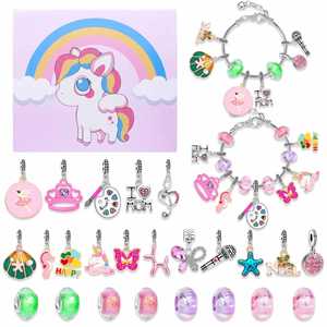 Premium DIY Girls Stainless Steel Chain Jewelry <b>Making</b> <b>Kit</b> Christmas Blind Box Colorful Beads Fashion <b>Charms</b> Premium for Jewelry - Product Image 4