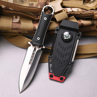 Couteau de chasse en acier inoxydable avec manche en PP, couteau de poche tactique de survie, couteau pliant de 19 cm, fabrication OEM personnalisée en gros