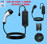 Nouvelle borne de recharge portable pour véhicules électriques 3,5 kW 16 A AC120V avec prise NEMA5-15P, station de charge rapide avec embout IP67 et câble TPE ignifuge