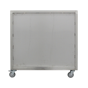 Chariot d'infirmière moderne en acier inoxydable à 2 portes et 4 roulettes, durable, pour usage <span class=keywords><strong>clinique</strong></span> - Product Image 6