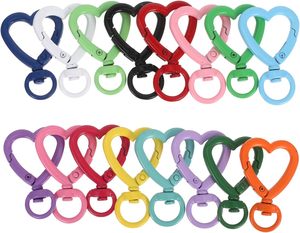 HOODANCOS Pcs Heart Shaped Swivel <b>Spring</b> Snap Hooks Keychain <b>Clips</b> Metal Buckle For Handbag Hardware DIY Jewelry Making Accessor - Product Image 1