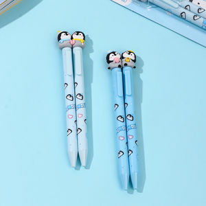 Куки, милые ледяные и снежные пингвины, поделить гелевую ручку, 2 комплекта, мультяшный студент, милые папелерии, каваи, Мультяшные канцелярские принадлежности - Product Image 1