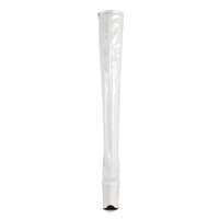 Stivali da ballo alti fino alla coscia in PU lucido, tacco alto 20 cm, vestibilità elasticizzata, tubo dritto, plateau, cerniera interna laterale, per discoteca, vendita al dettaglio