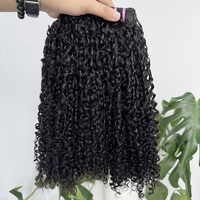 Extensiones de Cabello Humano Virgen Brasileño con Rizos Pixie, Doble Trama, Alineación de Cutículas, Brillante y Suave, Grado 10A