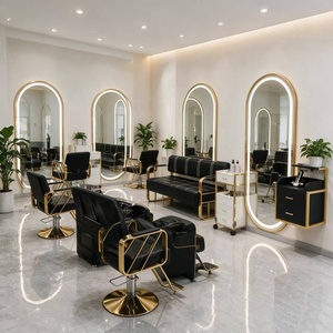 Juego de muebles para salón de belleza K, silla de barbero, espejo, carrito de almacenamiento, adecuado para salones de belleza, se vende por separado. - Product Image 3