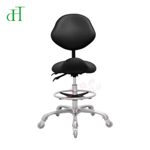 Taburete Ergonómico Ajustable para Salón con Respaldo, Silla Giratoria con Ruedas para Peluquería - Product Image 1