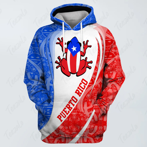 Puerto <span class=keywords><strong>Rico</strong></span> 3D Digital Impreso Sudadera con capucha de gran tamaño Bandera Sudadera para hombres y mujeres Unisex Adulto Puerto <span class=keywords><strong>Rico</strong></span> Bandera Ropa - Product Image 6