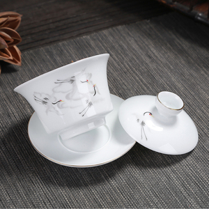 <span class=keywords><strong>Gaiwan</strong></span> en porcelaine de style chinois 140 ml, bol à thé écologique - Product Image 6