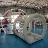 Maison de fête pour enfants en plein air maison gonflable en cristal clair Igloo dôme bulle gonflable maison à bulles