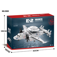 E2 Hawkeye Militaire Fighter Jet WW2 Avion Modèle Bloc de Construction Kit Air Force Jouet Éducatif Cadeau Avion Modèle Kit
