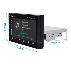 Radio de coche <span class=keywords><strong>Android</strong></span> de 7 "1 Din con pantalla arriba y abajo WIFI EQ FM Gps navegación 1Din coche Video Audio Dvd <span class=keywords><strong>Mp5</strong></span> reproductor Multimedia - Product Image 3