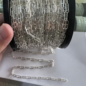 Chất Lượng Cao 925 Bạc Cáp Chuỗi '<span class=keywords><strong>8</strong></span>' Hình Dạng Vuông Dài Hình Chữ Nhật Thiết Kế Cho Tự Làm Đồ Trang Sức Làm Bán Buôn - Product Image 1