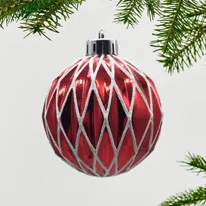Design Custom Xmas Ornaments LOGO Novelty Christmas Baubles Home Decoration 6cm 8cm 10cm logo Christmas balls