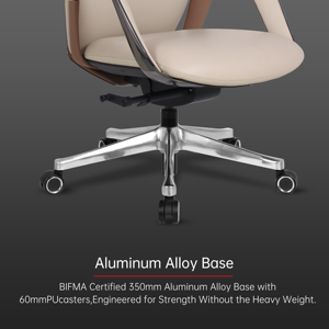 Silla Ejecutiva de Cuero para Escritorio de Computadora, Altura Ajustable, Inclinación Giratoria, Silla Ergonómica, Silla de Oficina, Chefsessel Aus Leader - Product Image 6