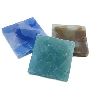 Dalles de pierres artificielles spéciales Feuilles de verre décoratives Verre de jade teinté microcristallin pour panneaux muraux