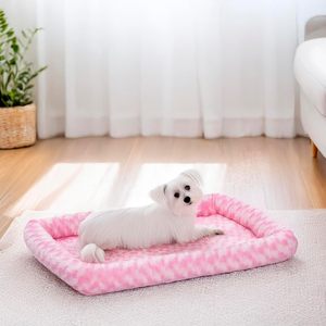 Cama rectangular para mascotas, apta para todas las estaciones, para perros pequeños, medianos y grandes, cama para gatos de lana de cordero - Product Image 3