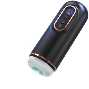5 Sucking 3 Telescopic LED Displaying Male Masturbation Toy with Heated <b>Vibration</b> Thrusting Function - Product Image 1