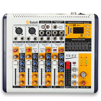Console de mixage audio professionnelle 6 canaux avec fonction Bluetooth, mixeur DJ mini USB – NOUVEAU modèle en gros
