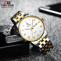 Tevise montre classique de luxe hommes or mécanique étanche montre-bracelet ou montre à quartz ip hop/hip hop bijoux/buste