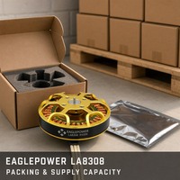 Moteur brushless EAGLEPOWER LA8308 KV90/130/160/180/205 à couple élevé 1300W, étanche IP54, double trou de fixation pour drone