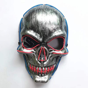 Transfrontalier pour <span class=keywords><strong>Amazon</strong></span> <span class=keywords><strong>LED</strong></span> crâne <span class=keywords><strong>masque</strong></span> lumière froide lueur Halloween fête <span class=keywords><strong>masque</strong></span> personnalisé 20.22 millions saint Festival horreur plastique - Product Image 5