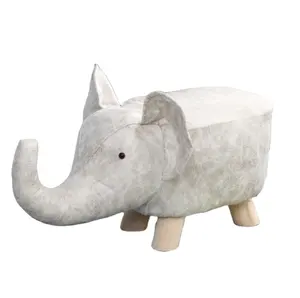 Фабричный креативный модный детский табурет в форме милых животных с мультяшным рисунком, Детский слон, деревянный табурет в форме животного