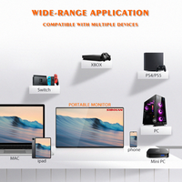 Moniteur portable OEM 15,6 pouces 1080P IPS LCD HDR plein écran / Interface Type-C, support pliable réglable, étui, haut-parleur intégré