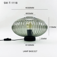 Lampe de table en verre créative de haute qualité, design nordique, pour salon, chambre à coucher, chevet, éclairage moderne, simple et décoratif