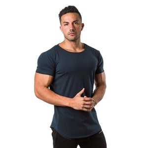 Camiseta ajustada para gimnasio, camiseta de rendimiento con estampado de manga corta para hombre, 95% algodón suave, 5% Spandex, camiseta personalizada para hombre - Product Image 1